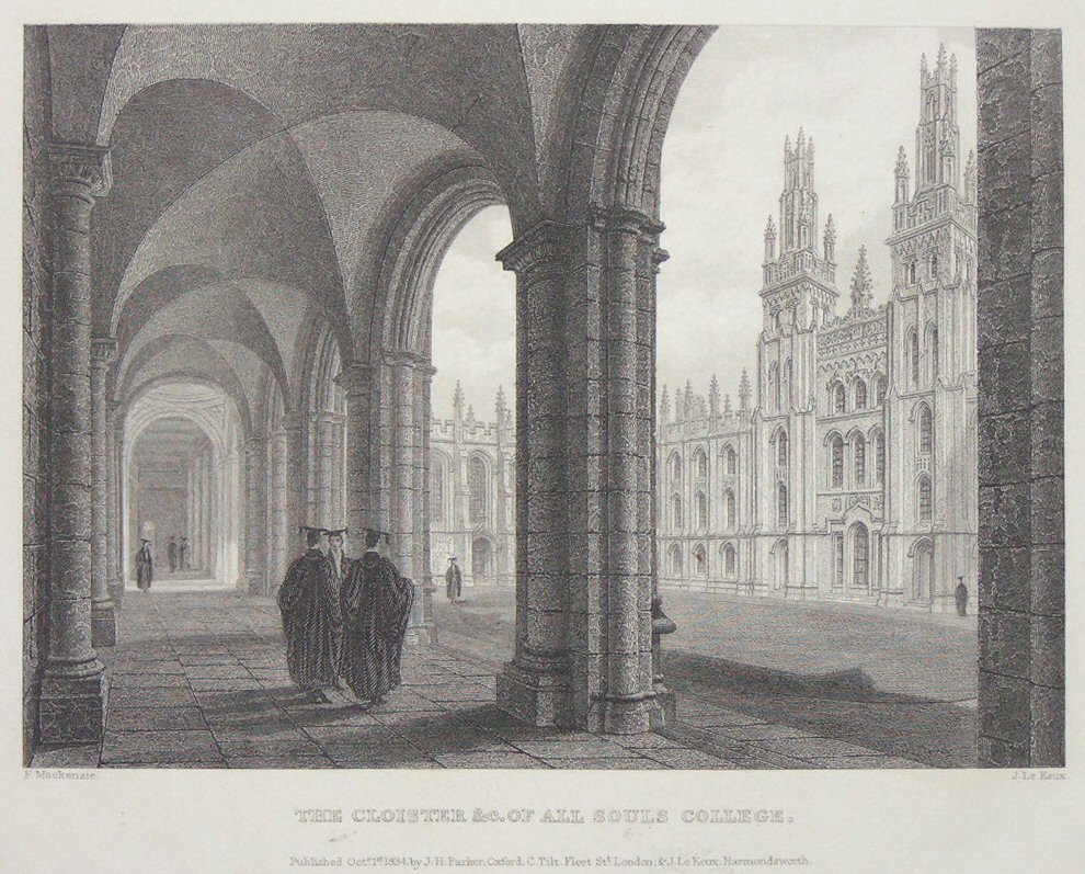 Print - The Cloister &c. of All Souls College. - Le